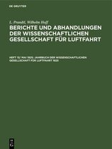 Jahrbuch Der Wissenschaftlichen Gesellschaft F�r Luftfahrt 1925