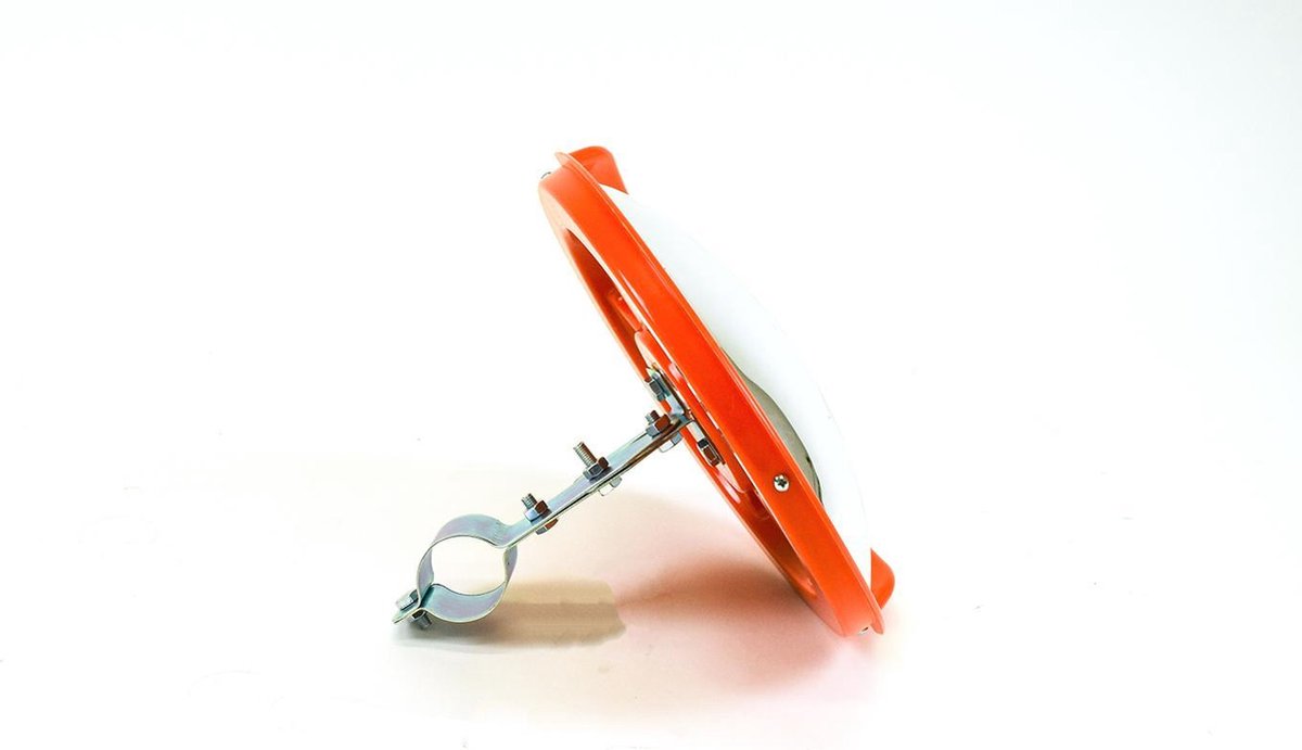 KATSU Convexe veiligheidsspiegel, groothoek, verkeersspiegel voor opritten, garages en winkels, elimineer dode hoeken, binnen en buiten (60 cm, wandhouders