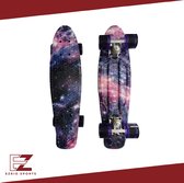 Penny Board - Pennyboard - Skateboard - Long Board - Cruiser Skate Board - Penny Board pour Filles et Garçons - Fireworks Print - 22 pouces - Rose - Violet - Zwart