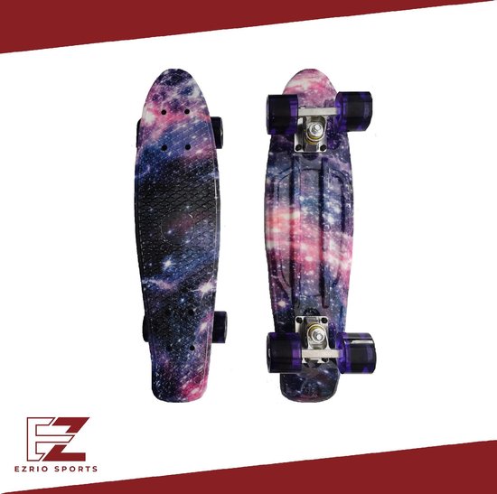 Penny voor en Jongens – Skateboard – Vuurwerk Print – 22 inch Roze –... | bol.com