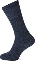 Basset - Wollen sokken - Zonder elastiek en met breed boord - Diabetes sokken - antraciet - 43/45