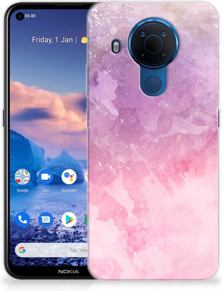 Hoesje maken Nokia 5.4 Pink Purple Paint