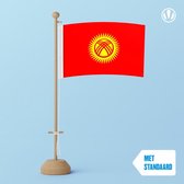 Tafelvlag Kirgizie 10x15cm | met standaard