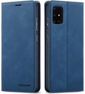 Voor Samsung Galaxy A41 Forwenw Dream Series Oil Edge Strong Magnetism Horizontal Flip Leather Case with Holder & Card Slots & Wallet & Photo Frame (Blue)