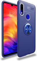 Metalen ringhouder 360 graden roterende TPU-hoes voor Geschikt voor Xiaomi Redmi 7 (blauw)