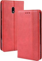 Magnetische gesp Retro Crazy Horse Texture Horizontale Flip Leather Case voor Nokia 2.2, met houder & kaartsleuven & fotolijst (rood)