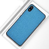 Schokbestendige stoffen textuur PC + TPU beschermhoes voor Xiaomi Redmi 7A (hemelsblauw)