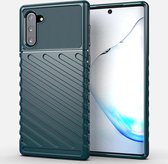 Voor Galaxy Note 10 Thunderbolt Shockproof TPU Soft Case (Donkergroen)