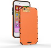 Voor iPhone 6 / 6s schokbestendige graan PC + TPU Case (oranje)