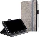 Voor 7-8 inch marmeren doek textuur Horizontale Flip Universal Tablet PC Leather Case met Pen Slot & Holder (grijs)