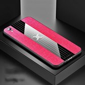 Ror OPPO R9 Plus XINLI stiksels Textue schokbestendige TPU beschermhoes (rood)