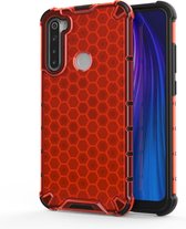 Voor OPPO Realme 5 Pro Shockproof Honeycomb PC + TPU Case (rood)