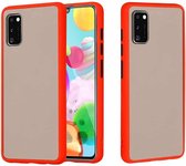 Voor Samsung Galaxy A41 Skin Hand Feeling Series Shockproof Frosted PC + TPU beschermhoes (rood)