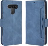 Voor LG K51 Wallet Style Skin Feel Calf Pattern Leather Case, met aparte kaartsleuf (blauw)