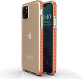Voor iPhone 11 Pro TPU tweekleurige valbestendige beschermhoes (levendig oranje)