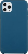 Voor iPhone 11 Pro Max Effen kleur Effen siliconen schokbestendig hoesje (Deep Sea Green)