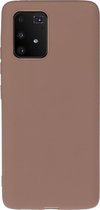 Voor Galaxy M80S / A91 / S10 Lite Effen kleur Frosted TPU Phone Case (Khaki)