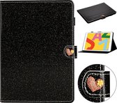 Voor iPad 9.7 (2018) & (2017) Love Buckle Glitter Horizontal Flip Leather Case met houder & kaartsleuven (zwart)