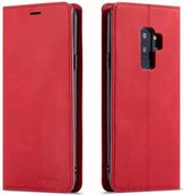 Voor Galaxy S9 + Forwenw Dream Series Oil Edge Strong Magnetism Horizontal Flip Leather Case with Holder & Card Slots & Wallet & Photo Frame (Red)