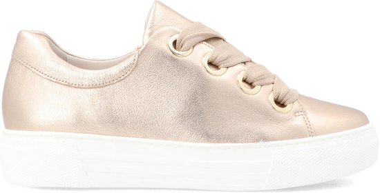 Gabor 464 Lage sneakers - Leren Sneaker - Dames - Beige - Maat 39 | bol.com