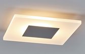 Lindby - LED plafondlamp - 1licht - acryl, metaal - H: 23 cm - gesatineerd wit, chroom - Inclusief lichtbron