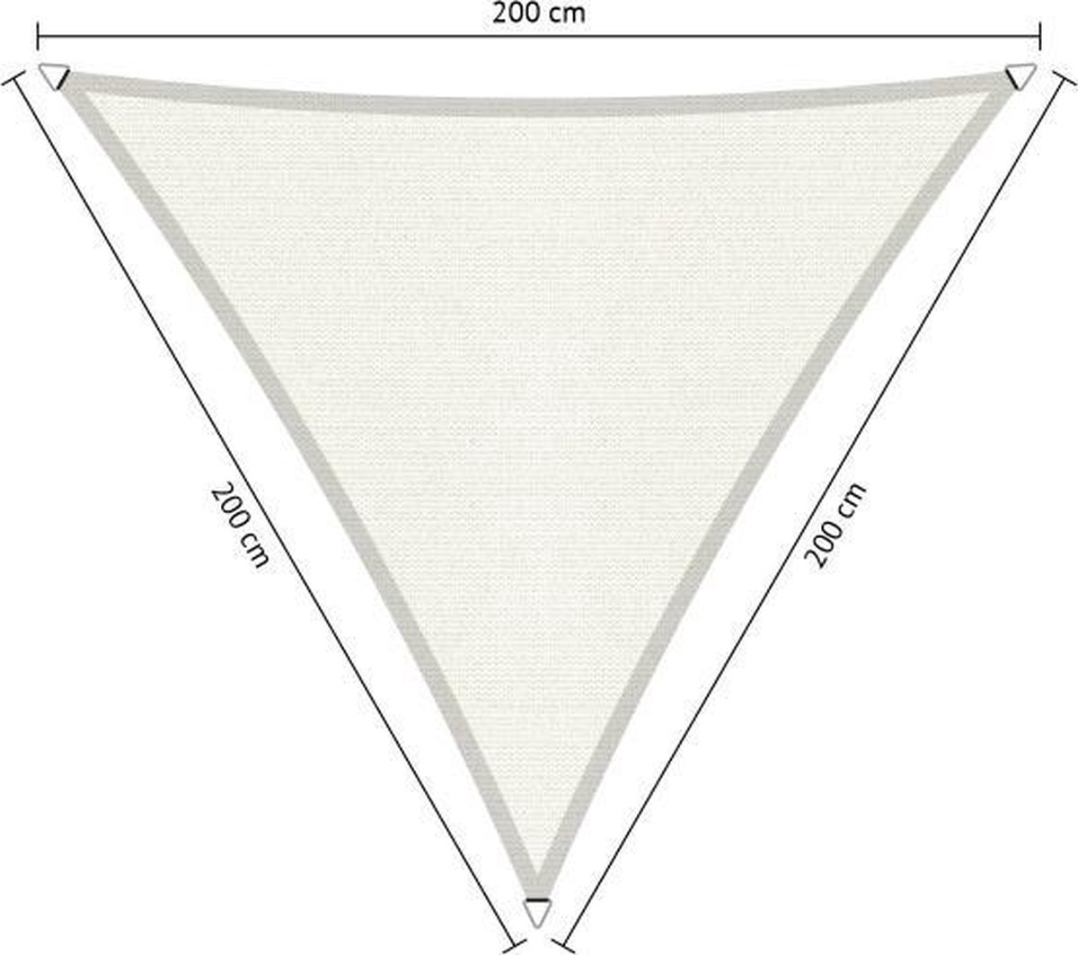 Shadow Comfort® Gelijkzijdige driehoek schaduwdoek - UV Bestendig -  Zonnedoek - 200... | bol.com