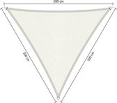 Shadow Comfort® Gelijkzijdige driehoek schaduwdoek - UV Bestendig - Zonnedoek - 200 x200 x 200 CM - Arctic white