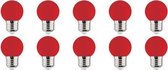LED Lamp 10 Pack - Romba - Rood Gekleurd - E27 Fitting - 1W