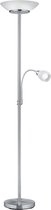 LED Vloerlamp - Iona Germin - E27 Fitting - Rond - Mat Nikkel - Aluminium