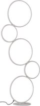 LED Vloerlamp - Iona Rondy - 36W - Warm Wit 3000K - Dimbaar - Rond - Mat Wit - Aluminium