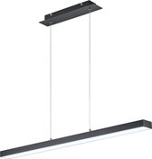 LED Hanglamp - Iona Agina - 18W - Aanpasbare Kleur - Dimbaar - Rechthoek - Mat Zwart - Aluminium