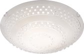 LED Plafondlamp - Plafondverlichting - Iona Crasto - E27 Fitting - 3-lichts - Rond - Mat Wit - Aluminium