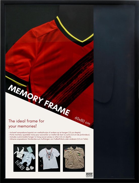 Deknudt Frames Memory Frame - zwarte kader voor inlijsten van T-shirts