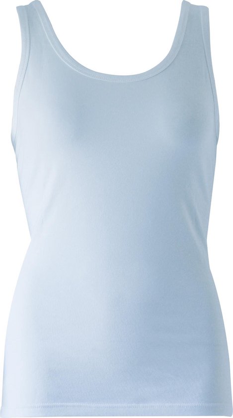 JOLIE! Entreprise - Top Bonny - T-shirt Mouwloos - Modèle chemise - Couleur Blue clair - S
