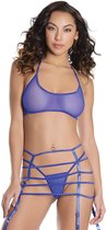 Tube Top/G-String & Garter - Blue