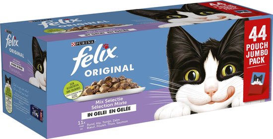 Felix Original Mix Selectie in Gelei - Kattenvoer - 44 x 85g