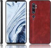 Voor Xiaomi Mi Note 10 / Note10 Pro / CC9 Pro Schokbestendig Naaien Koe Patroon Skin PC + PU + TPU Case (Rood)