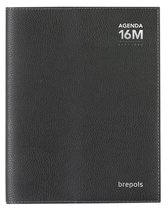 Brepols Schoolagenda 2021-2022 - 16 Mnd - Bretime - Calpe spriaal - Zwart - 14,8 x 21 cm