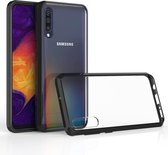 Krasbestendige TPU + acryl beschermhoes voor Galaxy A50 (zwart)