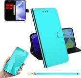 Voor Xiaomi Redmi K30 Lmitated Mirror Surface Horizontal Flip Leather Case met houder & kaartsleuven & portemonnee & lanyard (mintgroen)