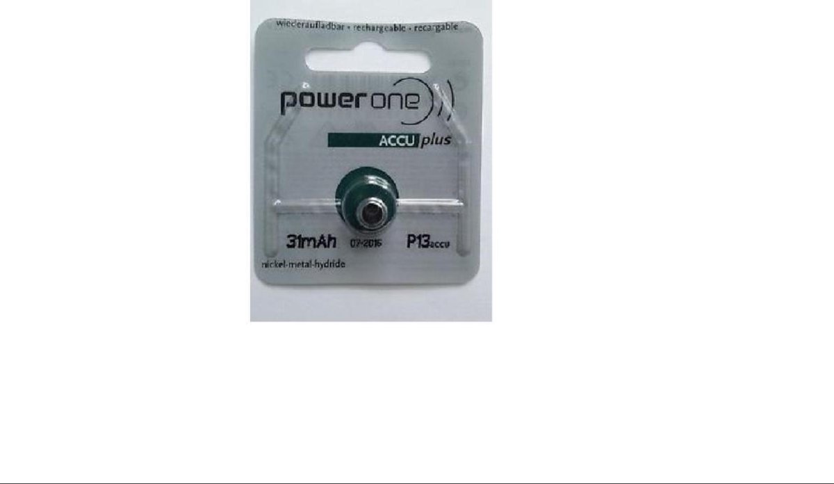 Power one Accu - P13 - Oplaadbare batterij - Hoortoestel - Siemens - Signia - Audio Service