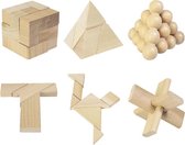 PUZZELASSORTIMENT I, 6 modellen gemengd, hout, in zakje, 6+