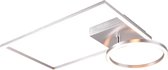 LED Plafondlamp - Plafondverlichting - Nitron Viyona - 24W - Warm Wit 3000K - Vierkant - Mat Grijs - Aluminium