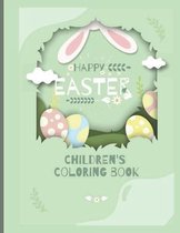 Happy Easter Childrens Coloring Book