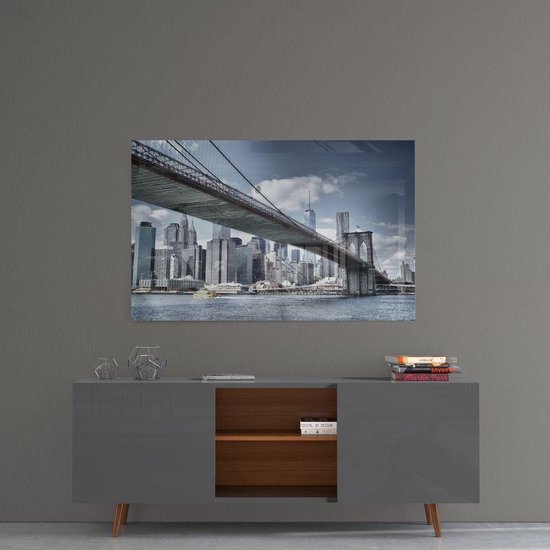 Peinture sur Glas Brooklyn Bridge - 110 x 70 CM