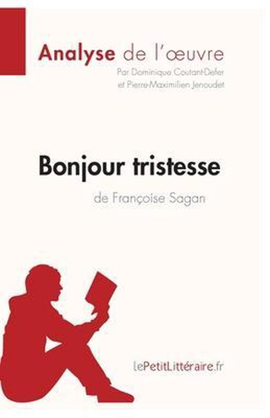 Analyse de l'œuvre Bonjour Tristesse de Françoise Sagan. Silhouette rouge lisant un livre.