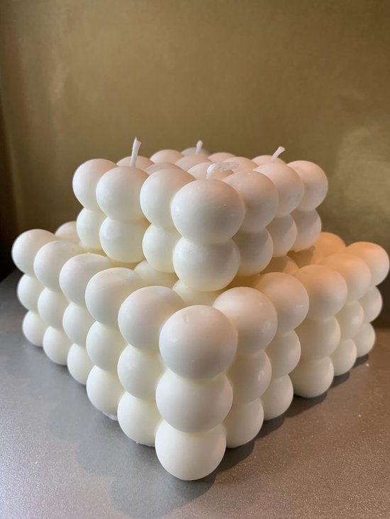 Set van 4 grote en 4 kleine bubble kaarsen - bubbelkaars - bubble candle - bubble candle - Paper Bricks