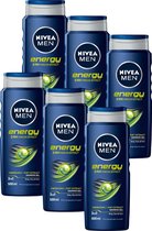 Gel douche énergétique NIVEA MEN - 6 x 500 ml - pack économique