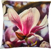 Decolenti – Pink Spring Flower – Sierkussenhoes – Paars - Geel - Roze - Bruin - Groen - 45cm x 45cm