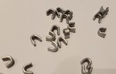 10x koordklem zeer klein - 2mm - voor afwerking koord lint - sieraden maken lintklem - koordklemmetjes mini